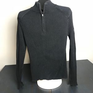 EXPRESS Men’s black ribber 1/4 zip sweater